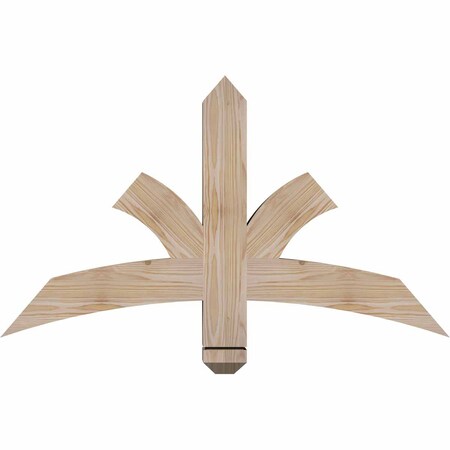Ekena Millwork Davenport Smooth Timber Gable Bracket, Douglas Fir, 36"W x 21"H x 3 1/2"D x 3 1/2"F, 14/12 Pitch GBW036X21X0404DAV00SDF